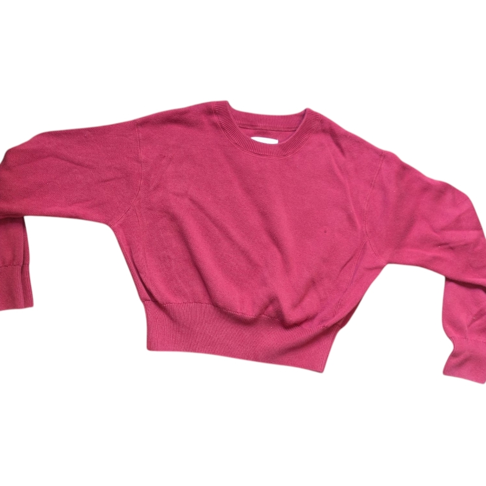 Aerie Cropped Crewneck Womens Sweater Soft Cozy Fall Basic XS